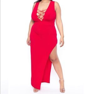 Curvy Sense Sexy red dress